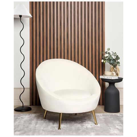 Poltrona Velluto Bianco Langa - Foto 1