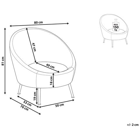 Poltrona Velluto Bianco Langa - Foto 8