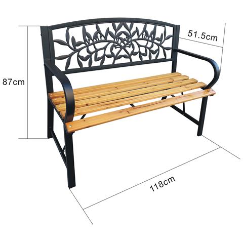 Panchina da Giardino REO con Legno Laccato e Gambe in Acciaio - Foto 3
