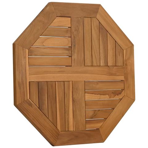 Piano Per Tavolo 60x60x2,5 Cm Ottagonale Legno Massello Di Teak - Foto 3