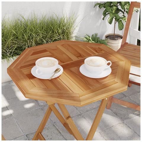 Piano Per Tavolo 60x60x2,5 Cm Ottagonale Legno Massello Di Teak - Foto 1