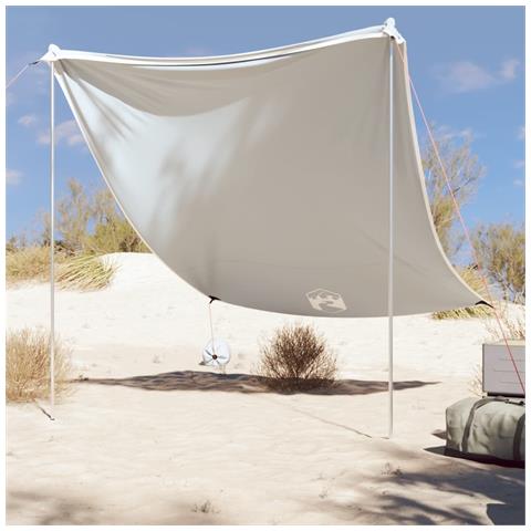 Baldacchino Da Spiaggia Con Ancore Per La Sabbia 214x236 Cm - Foto 7