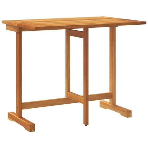 Tavolo Da Balcone Pieghevole 90x60x72 Cm Legno Massello Acacia - Foto 2