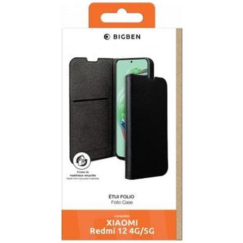 Custodia Per Xiaomi Redmi 12 4g / 5g Folio Wallet Portacarte E Stand, Nero - Foto 2