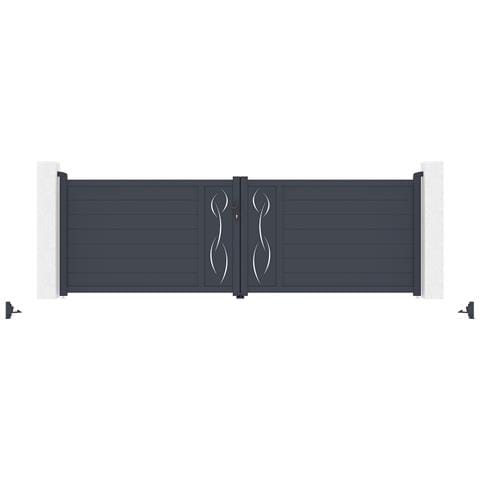 Cancello Battente 4m Life H. 120 Alluminio Grigio - Foto 8