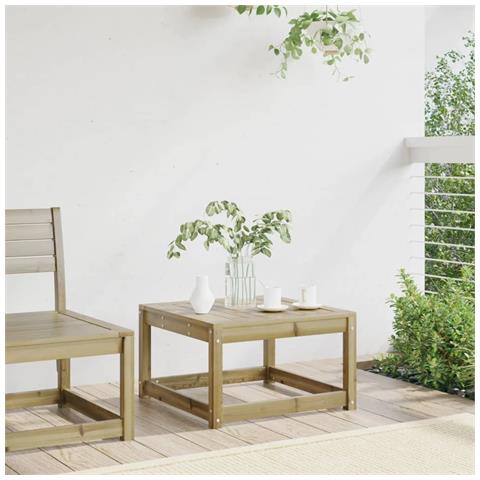 Poggiapiedi Da Giardino In Legno Impregnato Di Pino - Foto 3