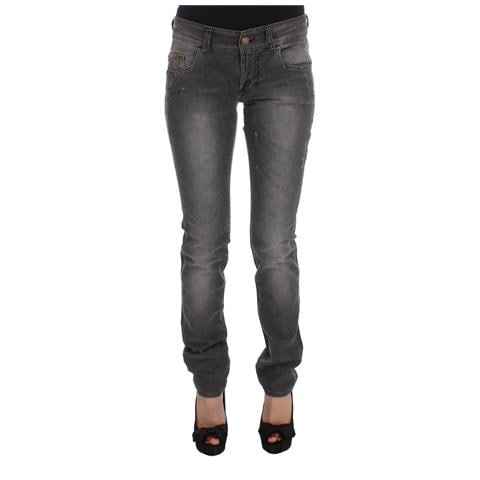 Jeans Elasticizzati Slim Fit In Misto Cotone Lavaggio Grigio - W26 - Foto 1