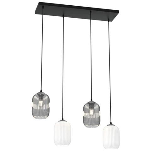 Lampada A Sospensione Verdi - Nero - Metallo - 70x22x140 Cm - Foto 1
