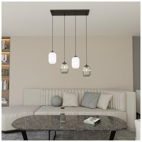 Lampada A Sospensione Verdi - Nero - Metallo - 70x22x140 Cm - Foto 2