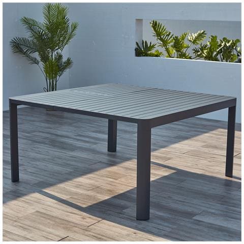 Lars - Tavolo Da Giardino In Alluminio Allungabile 100/150 X 150 Cm - Foto 7