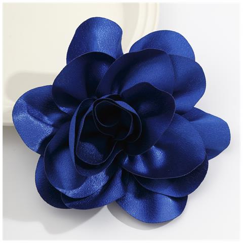 Spilla A Fiore In Raso Blue - Foto 1