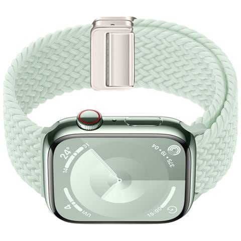 Cinturino Starlight In Nylon Intrecciato Per Apple Watch Green S - Foto 2