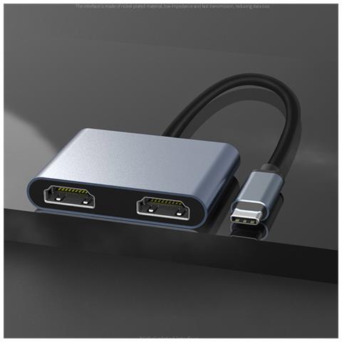 Hub Type-c 2 In 1: Doppia Uscita Hdmi Per Una Connessione Fluida - Foto 7