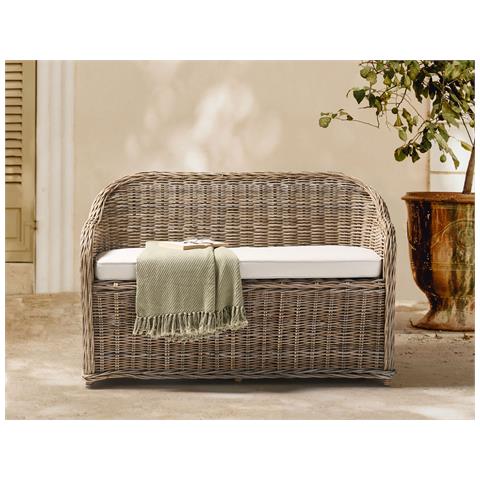 Divano 2 Posti Rattan Naturale Susua - Foto 1