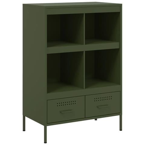 Credenza Verde Oliva 68x39x101,5 Cm In Acciaio - Foto 2