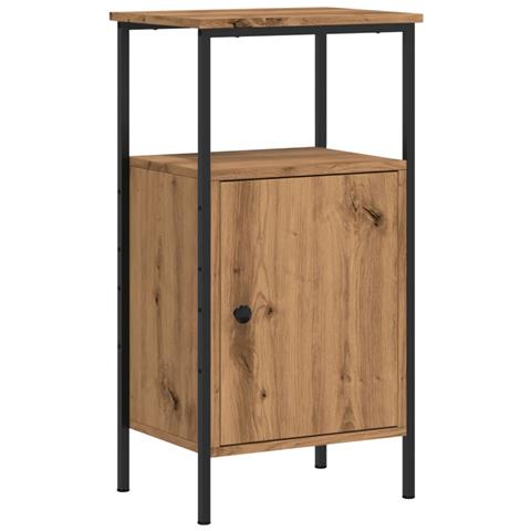 Comodino Rovere Artigianale 41x31x80 Cm In Legno Multistrato - Foto 2