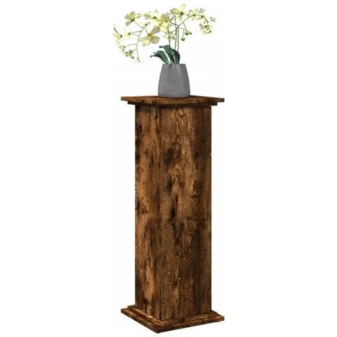 Espositore Con Portaoggetti Rovere Fumo 31x30x90cm Truciolato - Foto 3