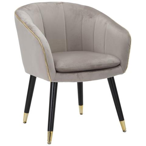 Poltrona Mf316 - Grigio - Legno - 62x58x78 Cm - Foto 1