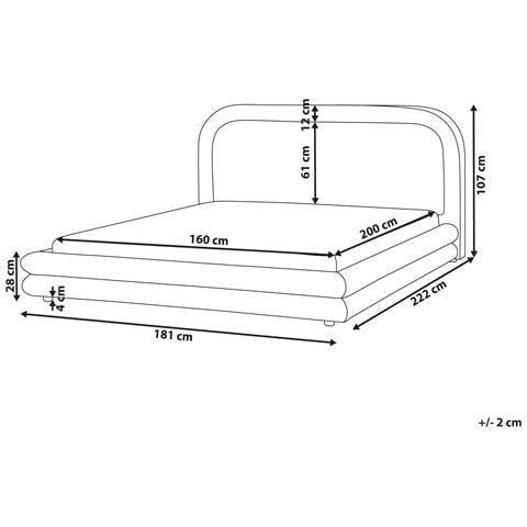 Letto Lino Sintetico Lavardens 160 X 200 Cm Tortora - Foto 2