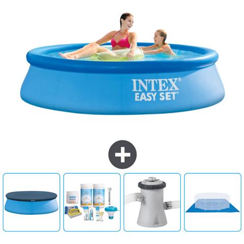 Piscina Fuori Terra - In Giro - 244x244x61 Cm - Blu - Include Accessori Coordinati Cb1 - Foto 1