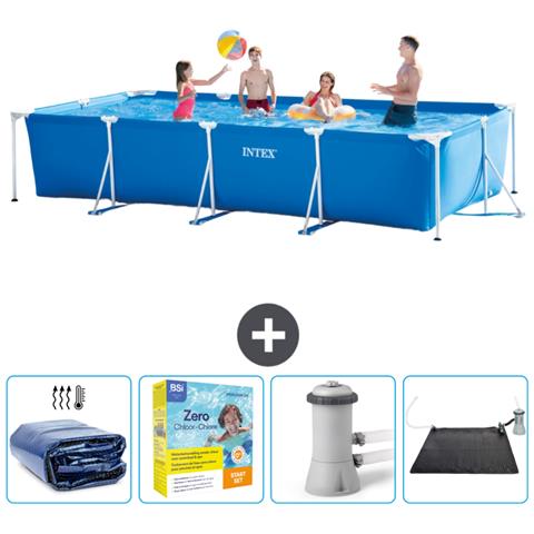 Piscina Fuori Terra - Rettangolo - 450x220x84 Cm - Blu - Include Accessori Coordinati Cb11 - Foto 1