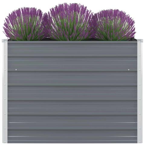 Letto Di Coltura Rialzato 100x100x77 Cm Acciaio Zincato Grigio - Foto 2