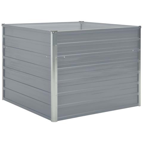 Letto Di Coltura Rialzato 100x100x77 Cm Acciaio Zincato Grigio - Foto 1