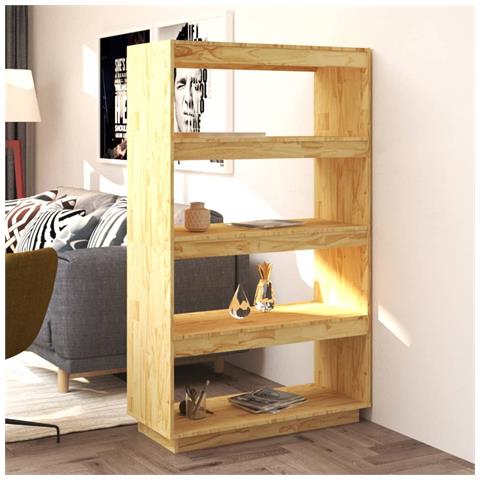 Libreria /divisorio 80x35x135 Cm In Legno Massello Di Pino - Foto 8