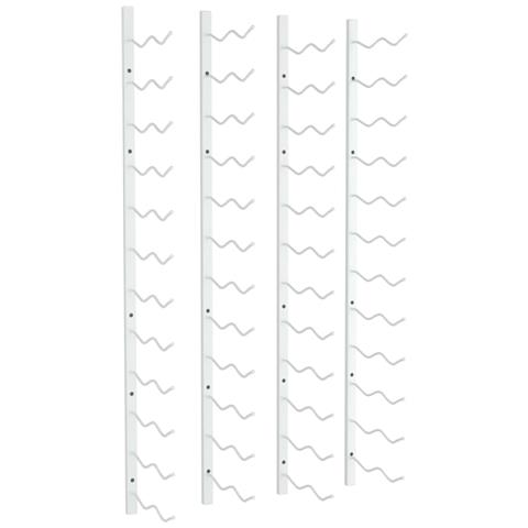 Lusso Casadino -  Portavini Da Parete Per 24 Bottiglie 2 Pz Bianchi In Ferro - Foto 1