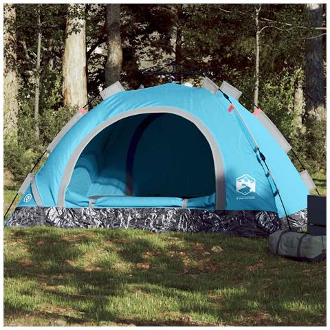 Tenda da Campeggio 4 Persone Blu a Rilascio Rapido - Foto 1
