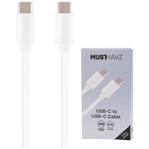 Cavo Di Ricarica E Sincronizzazione Da Usb-c A Usb-c Pd 3.0 60w 1m, Bianco - Foto 2