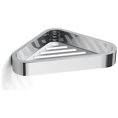 Portaoggetti Angolare Per Doccia Da Muro In Ottone, Acciaio Inox Aisi 304 E Cromall 3283 Serie Outline Cromato - Foto 1