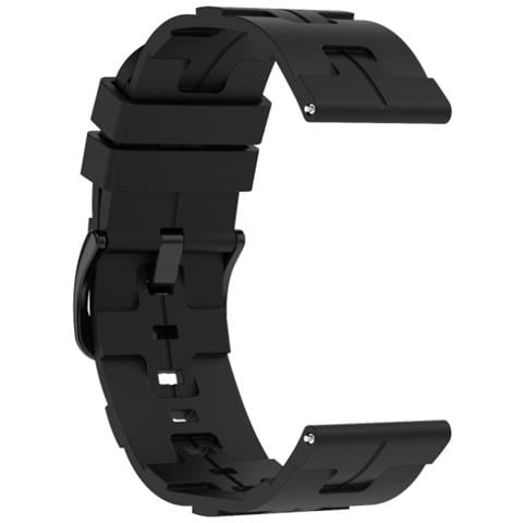 Cinturino In Silicone Universale Compatibile Con Samsung, Huawei E Garmin Black 20 Mm - Foto 1