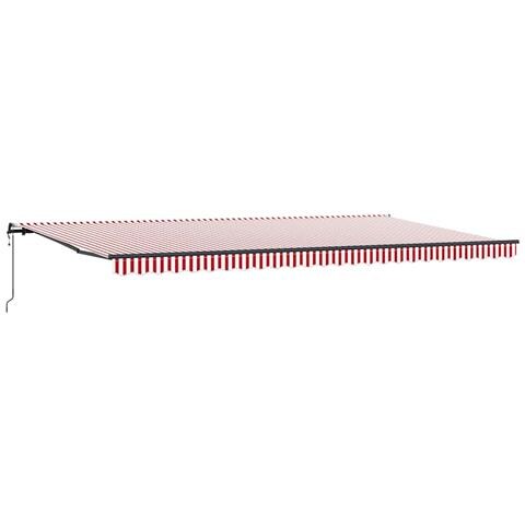 Tenda Retrattile Rosso e bianco 600 × 300 cm Tessuto - Foto 1
