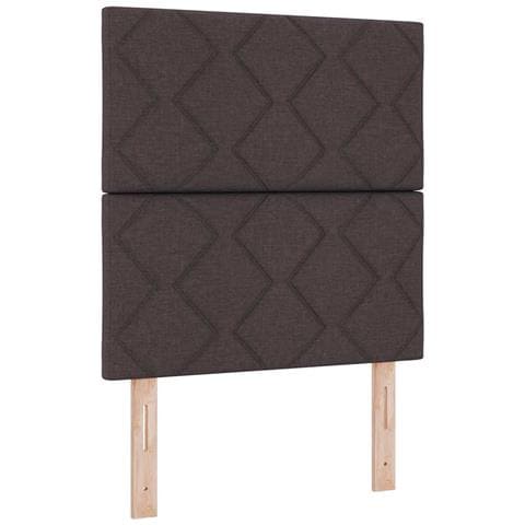 Letto a molle con materasso Marrone scuro 80 x 200 cm Tessuto - Foto 1