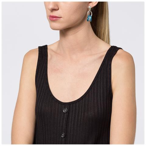 Orecchini A Maglie Blu E Argento - Foto 2