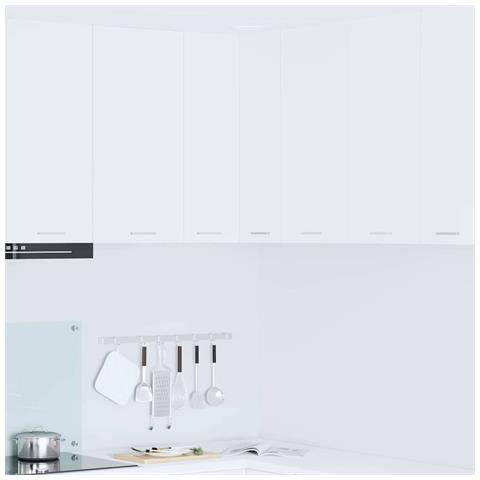 Armadio pensile Riga Bianco 57 x 57 x 80 cm Legno multistrato - Foto 2