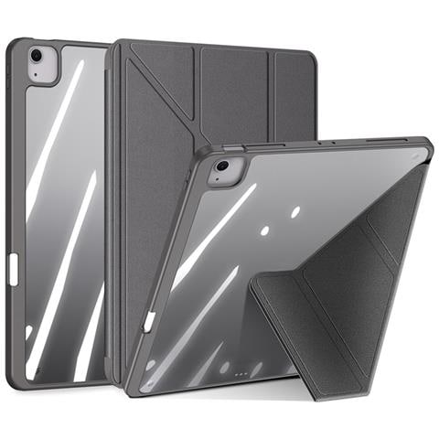 Cover per iPad Air 13 (2025) - TPU+PC+Pelle /PU, Grigio, Auto Wake /Sleep - Foto 1