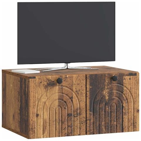 Mobile Porta TV da Muro Legno antico 59,5 x 41 x 30 cm - Foto 2