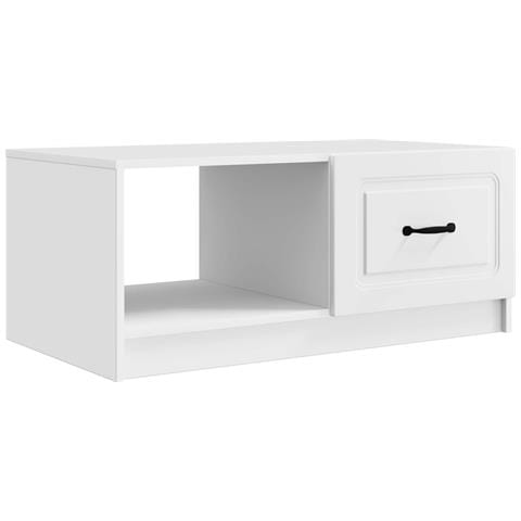 Tavolino da salotto Bianco 90 x 50 x 37 cm Legno ingegnerizzato - Foto 1