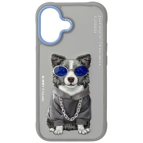 Custodia Iphone 17 Nimmy Glasses Cool Dog Grigia - Foto 2