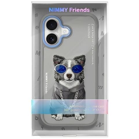 Custodia Iphone 17 Nimmy Glasses Cool Dog Grigia - Foto 1