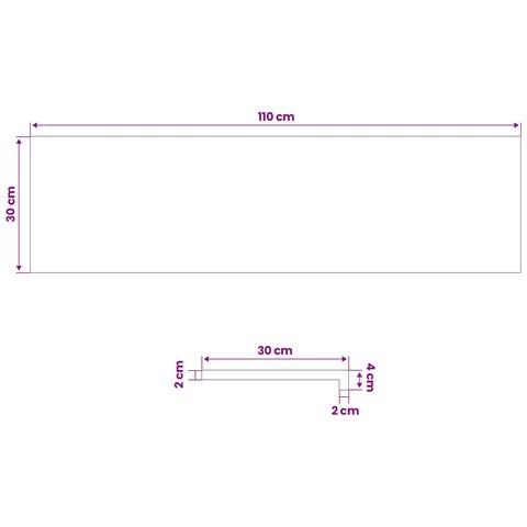 Gradini per scale 2 pz 110 x 30 x 2 cm Vernice - Foto 7