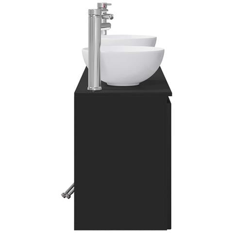 Set di Armadi da Bagno 3 pz Nero 49,5 x 35 x 63 cm - Foto 10