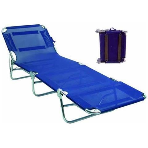 Lettino Alluminio Piuma Blu 00043 - Foto 1