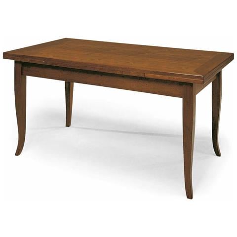 Tavolo Quadrato Allungabile Tinta Noce 80 X 80/115/150 Per Interno Sala Da Pranzo Salotto Cucina Arte Povera Massello - Foto 1