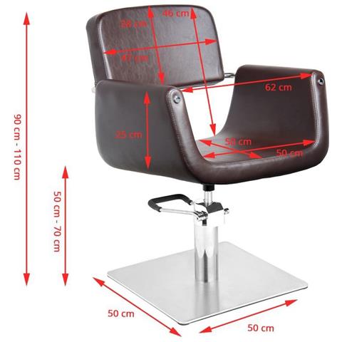 Gabbiano Poltrona Da Barbiere In Similpelle Marrone Helsinki - Foto 2