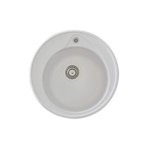 Lavello Da Incasso A Ronda, In Smc Bianco Uni 17, 1 Vasca, Sole 49 Cm, Svuotamento Manuale. - Foto 1