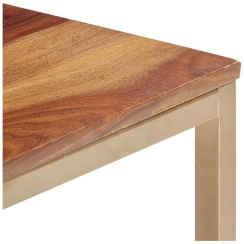 Tavolino Da Caffè 120x60x40 Cm In Legno Massello Di Sheesham - Foto 2