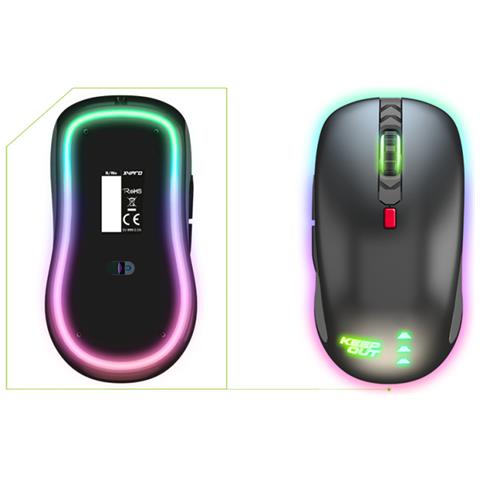 X4Pro USB Ottico 2500DPI Ambidestro Nero, Grigio, Rosso mouse - Foto 2